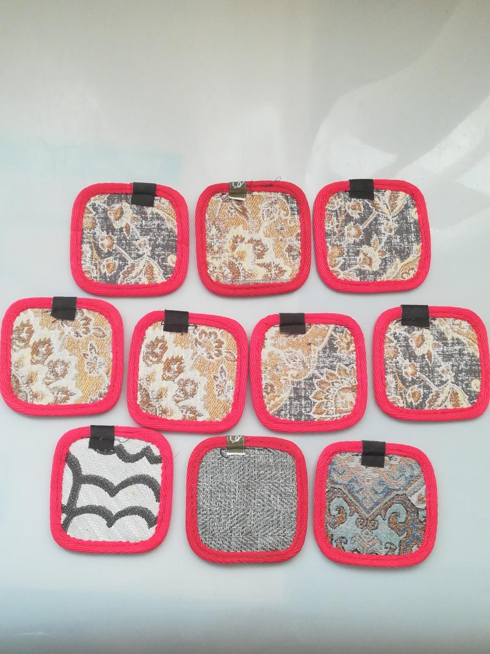 [HCM]Đế lót ly vải hình vuông-set 10 miếng