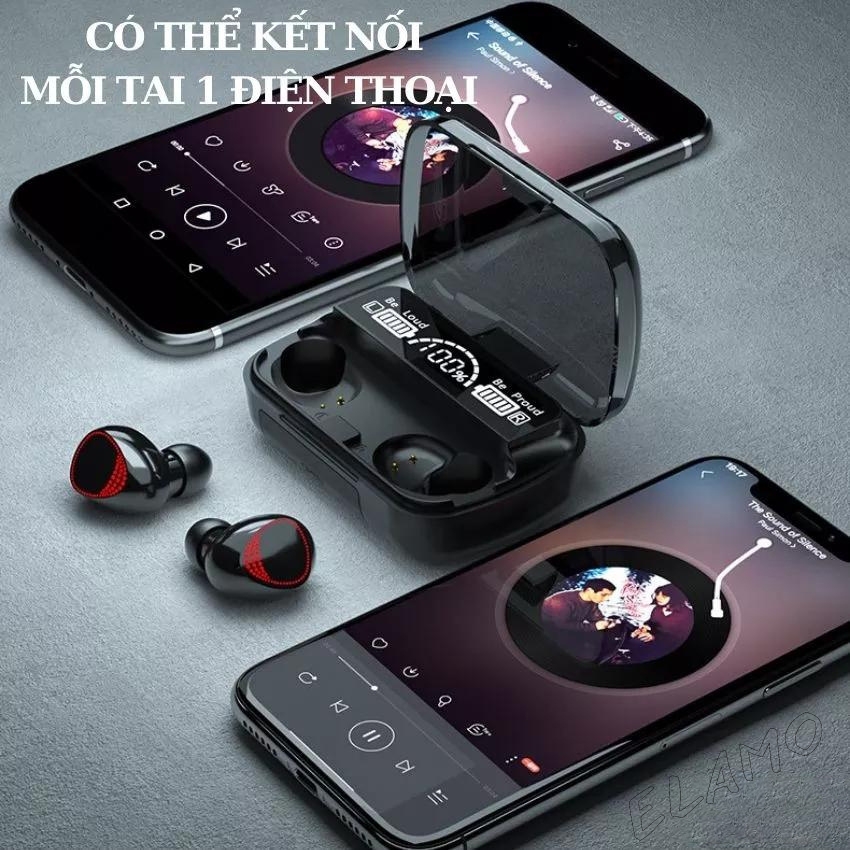 Tai nghe bluetooth M10 pro chip 5.1 kiêm sạc dự phòng. Tai nghe không dây hỗ trợ mọi dòng máy. Tai nghe nhét tai không dây trả lời cuộc gọi âm thanh sống động– Elamo store