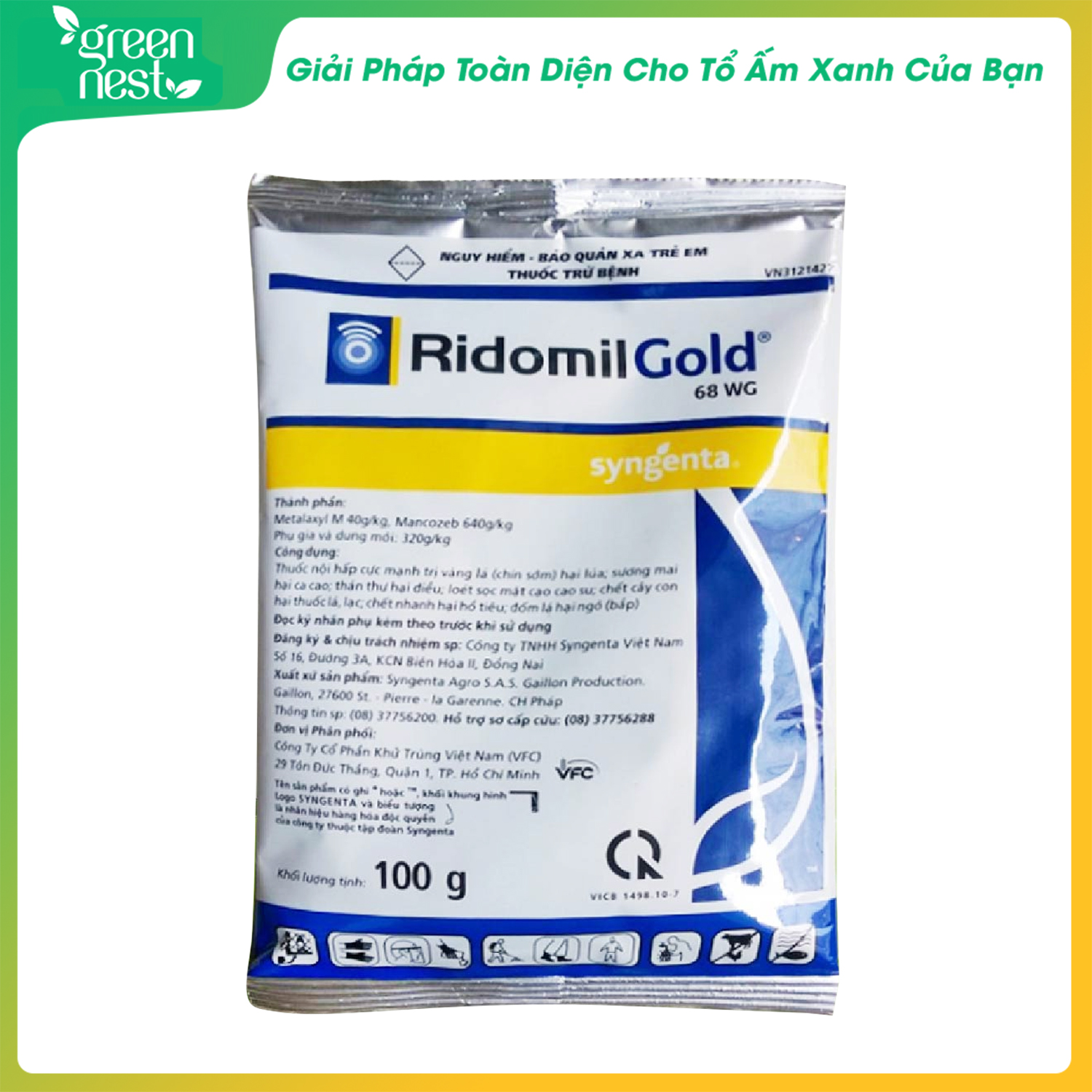 Thuốc trừ nấm bệnh cây - ridomil gold 68wg