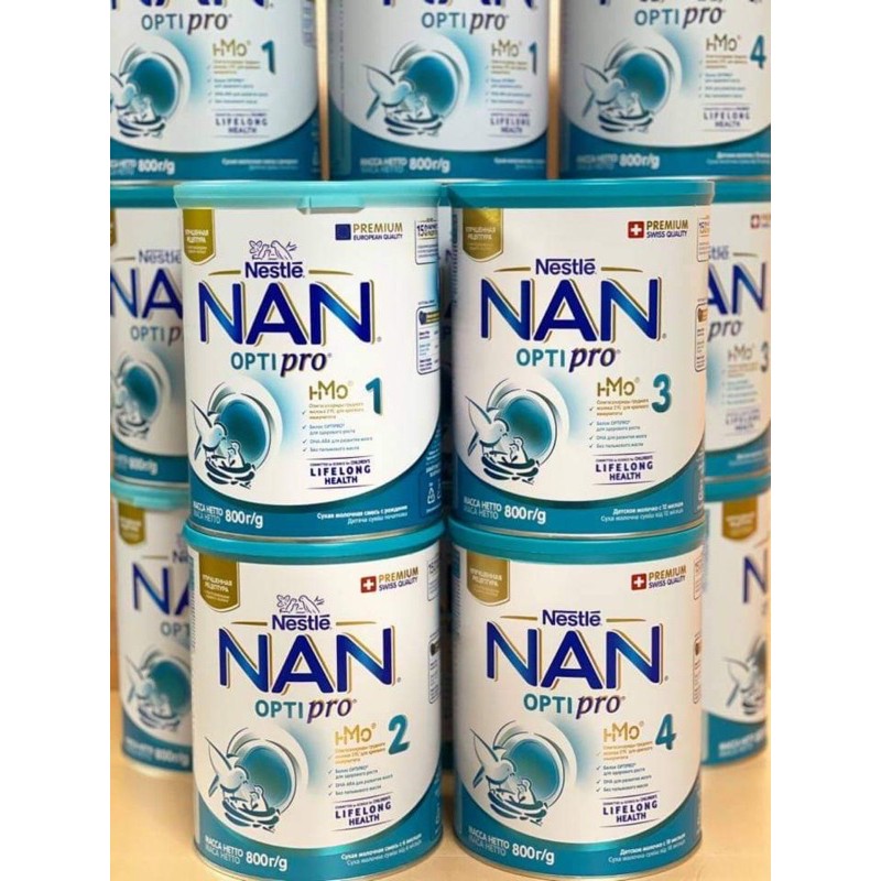 Sữa bột Nan Nga 400g và 800g (mẫu mới)