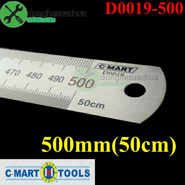 [HCM]Thước lá C-Mart D0019-500 500mm (50cm)