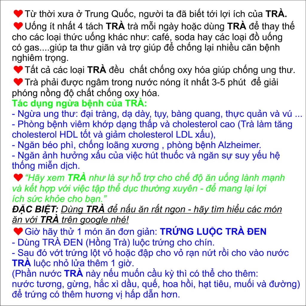 Thập Đại Danh Trà Trung Quốc 5 Gói Dùng Thử