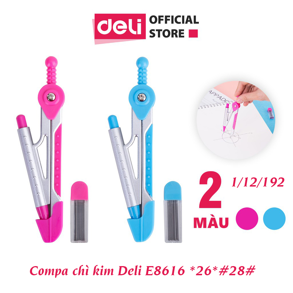 Compa học sinh chì kim deli e8616