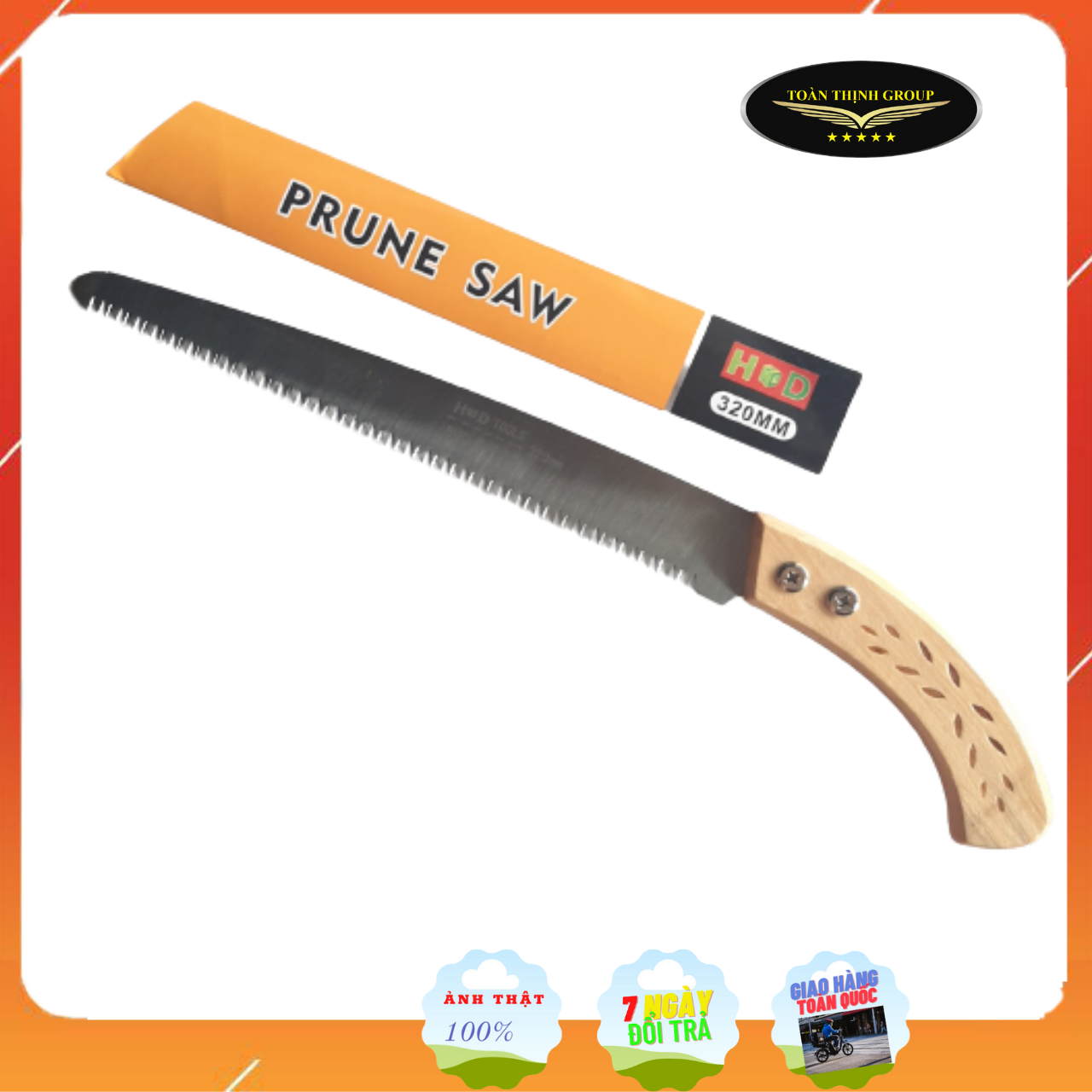 Cưa gỗ cầm tay mini cán gỗ lưỡi thép không gỉ
