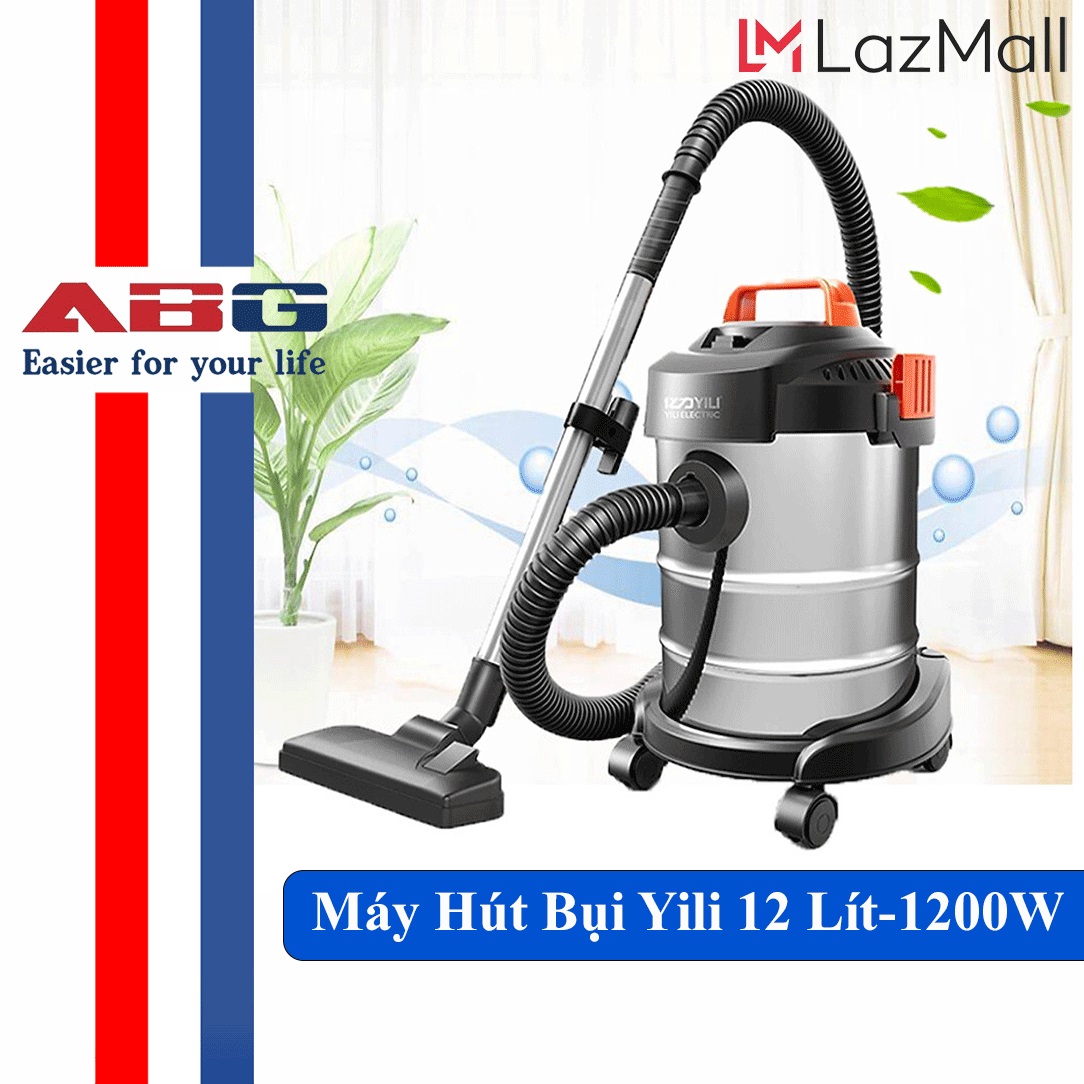 Máy Hút Bụi Gia Đình Yili 12 Lít, Công Suất Lớn 1200W Máy Hút Bụi Cầm Tay Mini Có Thể Sử Dụng Trong Gia Đình, Trong Gara Rửa Xe Ô Tô (Hút Khô - Ướt -Thổi Bụi Đa Năng)