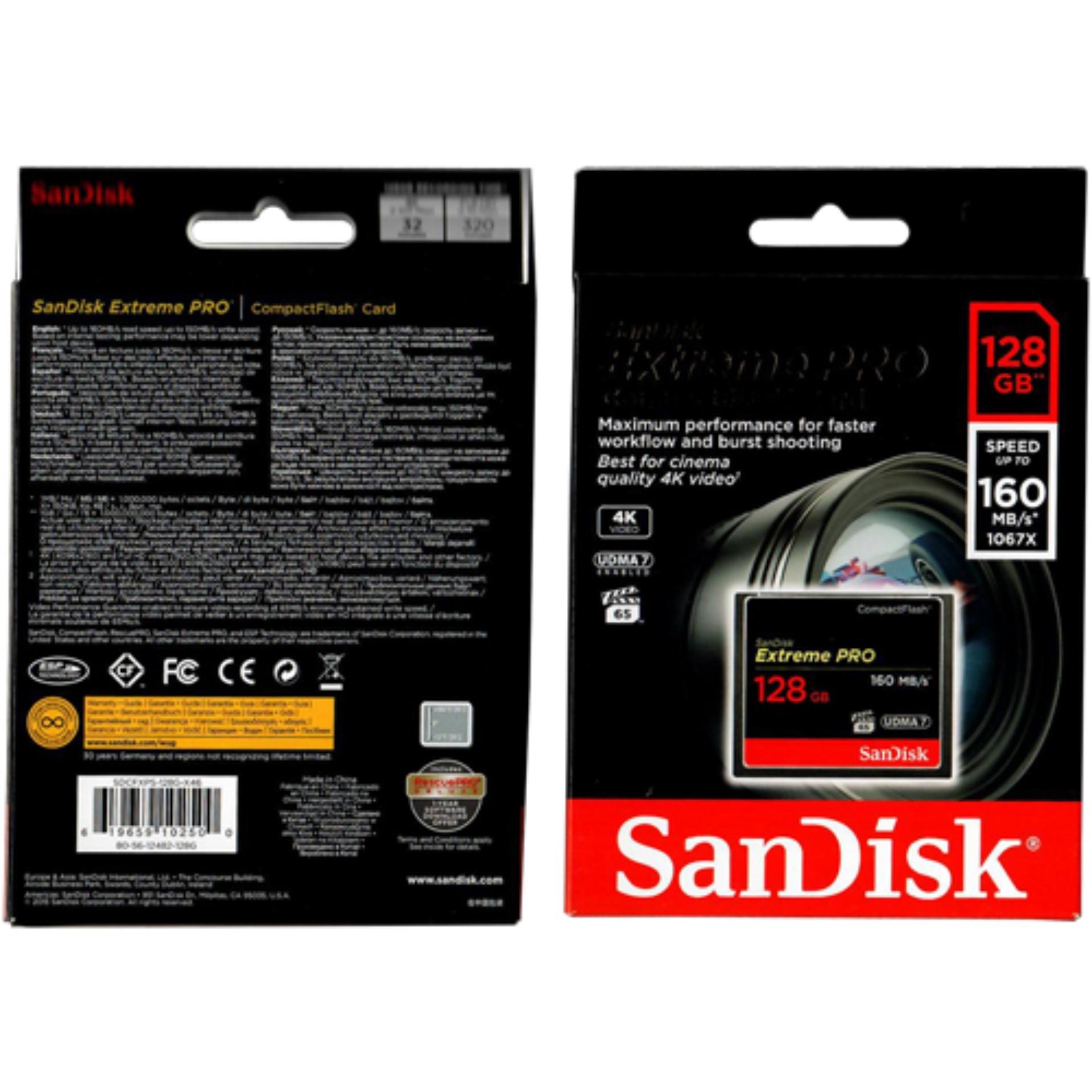 Thẻ nhớ CompactFlash (CF) SanDisk Extreme Pro 1067X 64GB đọc 160MB/s ghi 150MB/s (Đen) Phụ Kiện 1986