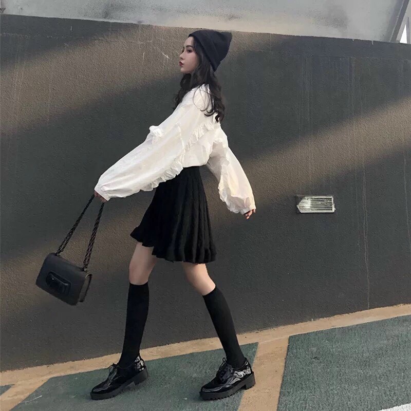 ÁO SƠ MI VIỀN BÈO SIÊU XINH-NU