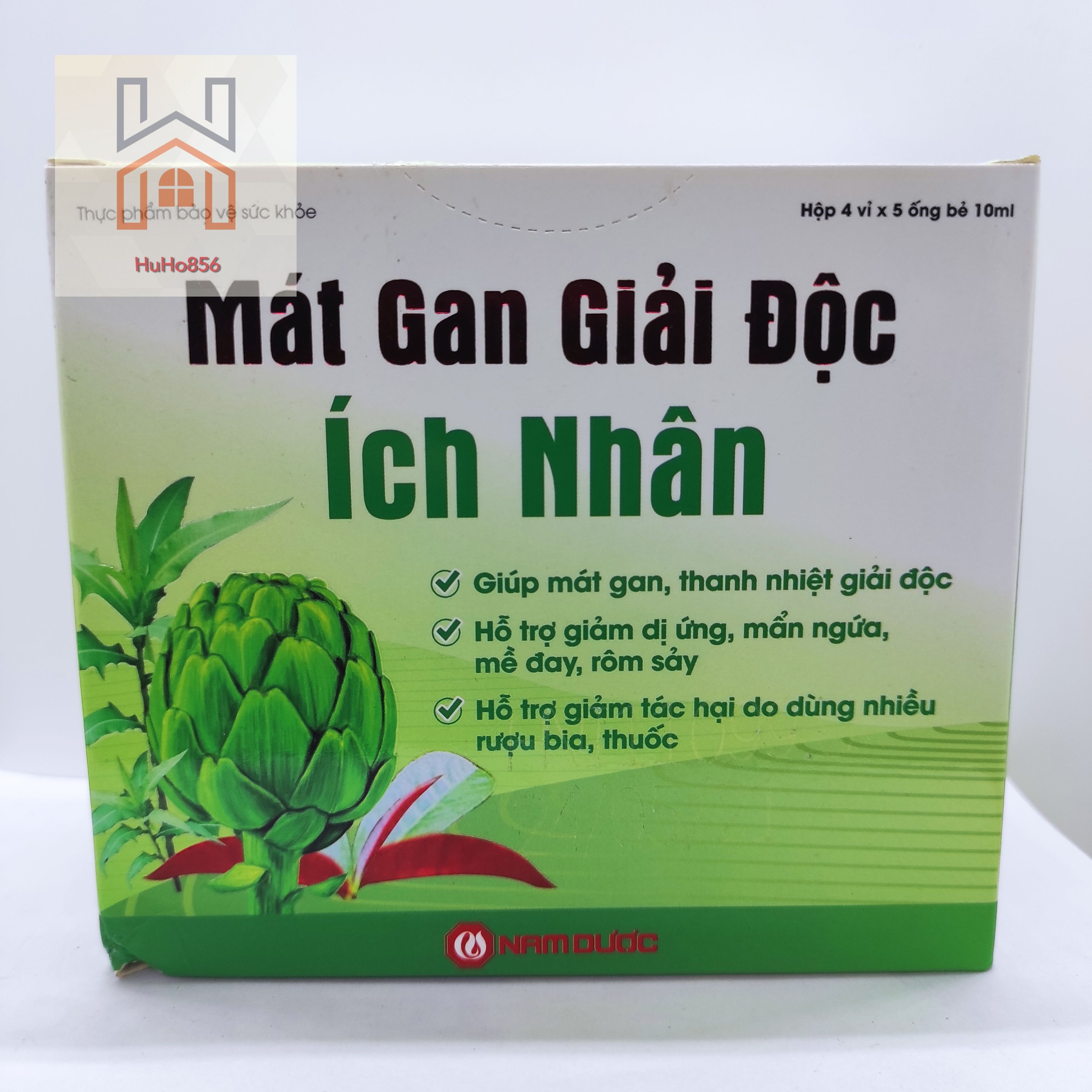 Mát gan giải độc ích nhân - hỗ trợ thanh nhiệt giải độc gan, giảm rôm sảy,mẩn ngứa mụn nhọt hộp 20 ống