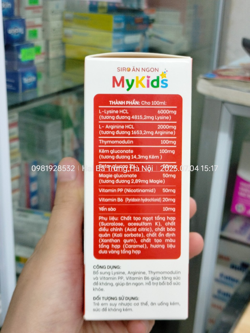 Siro ăn ngon Mykids dạng lọ 100ml