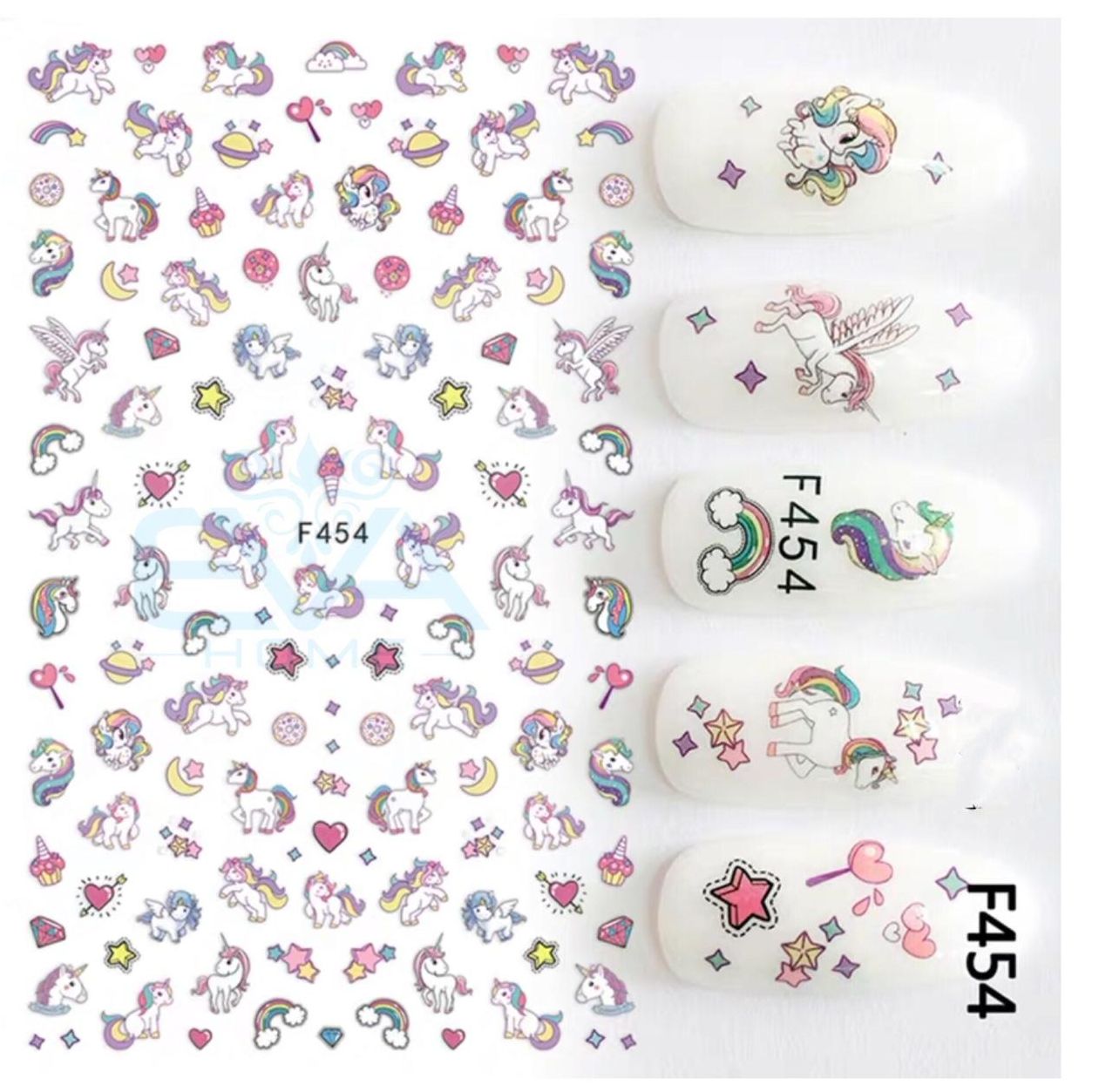 [HCM]Miếng Dán Móng Tay 3D Nail Sticker Tráng Trí Hoạ Tiết Ngựa Hồng Pony F454