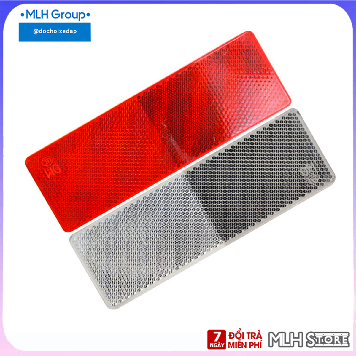 Combo 4 miếng dán phản quang cảnh báo an toàn ban đêm dán cho xe hơi/ xe tải/ xe máy MLH