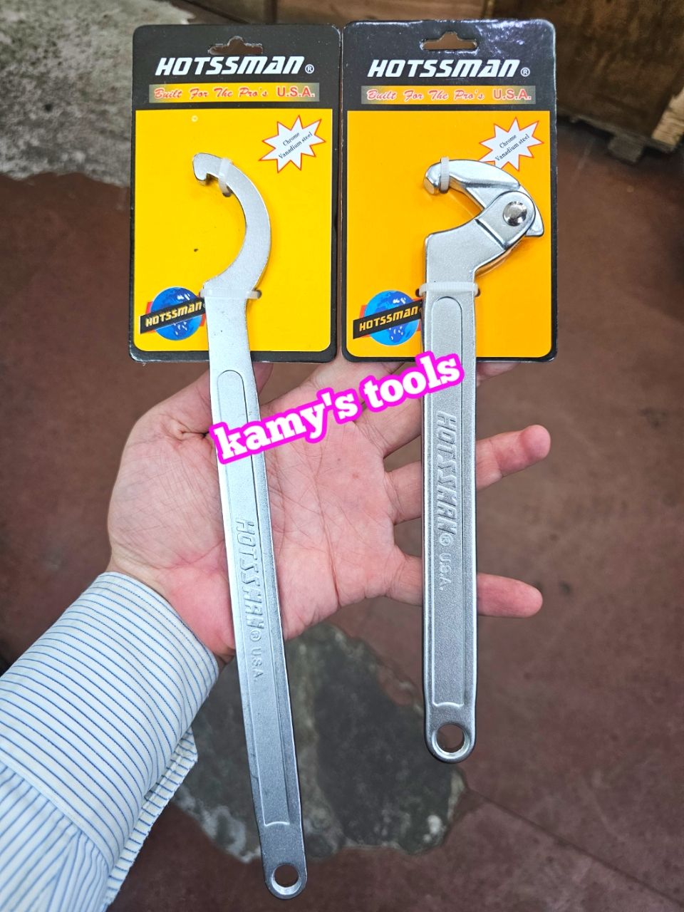 Cờ Lê Móc Cổ Xe Máy Hotssman Hợp Kim Thép Cr-V (Cờ Lê Móc, Khóa Móc) bán lẻ từng cái