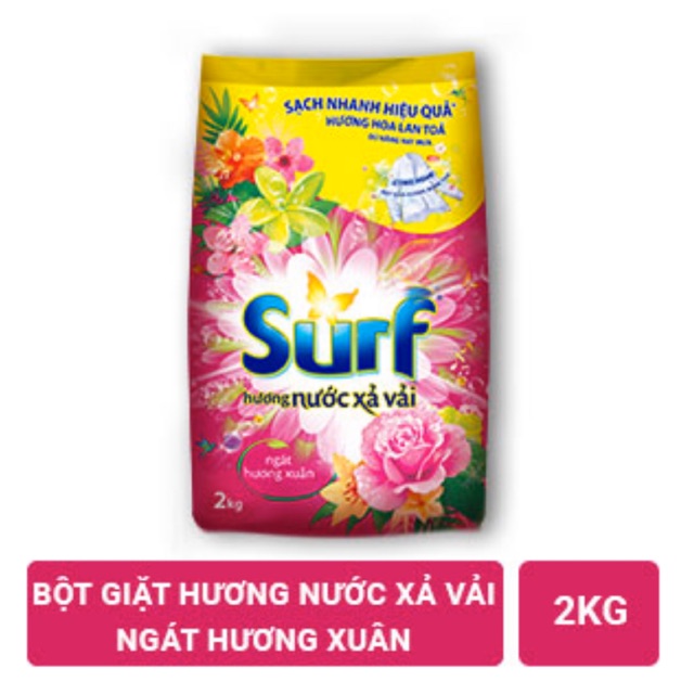 HCM Bột giặt Surf 2kg - Hương Nước hoa Xả Vải
