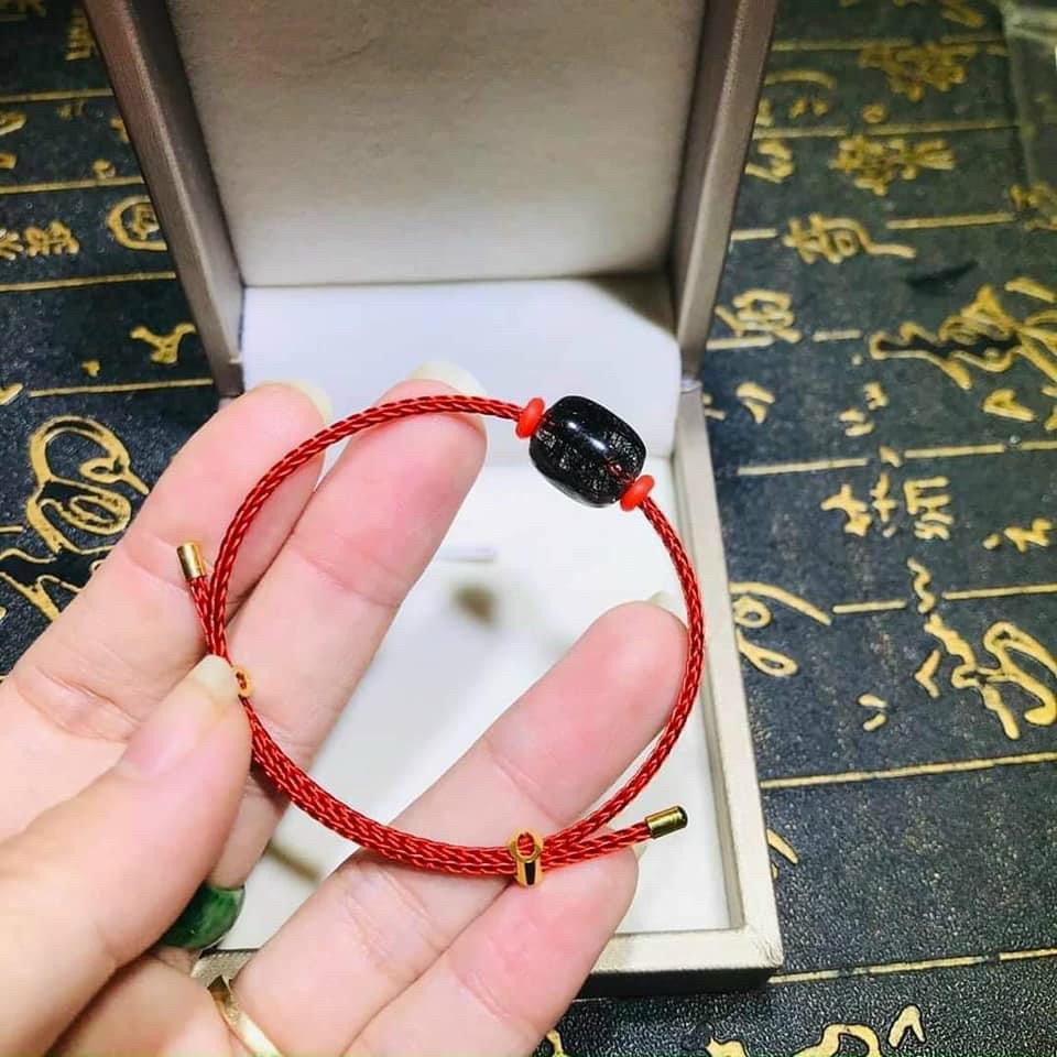 VÒNG TAY LU THỐNG THẠCH ANH TÓC ĐEN