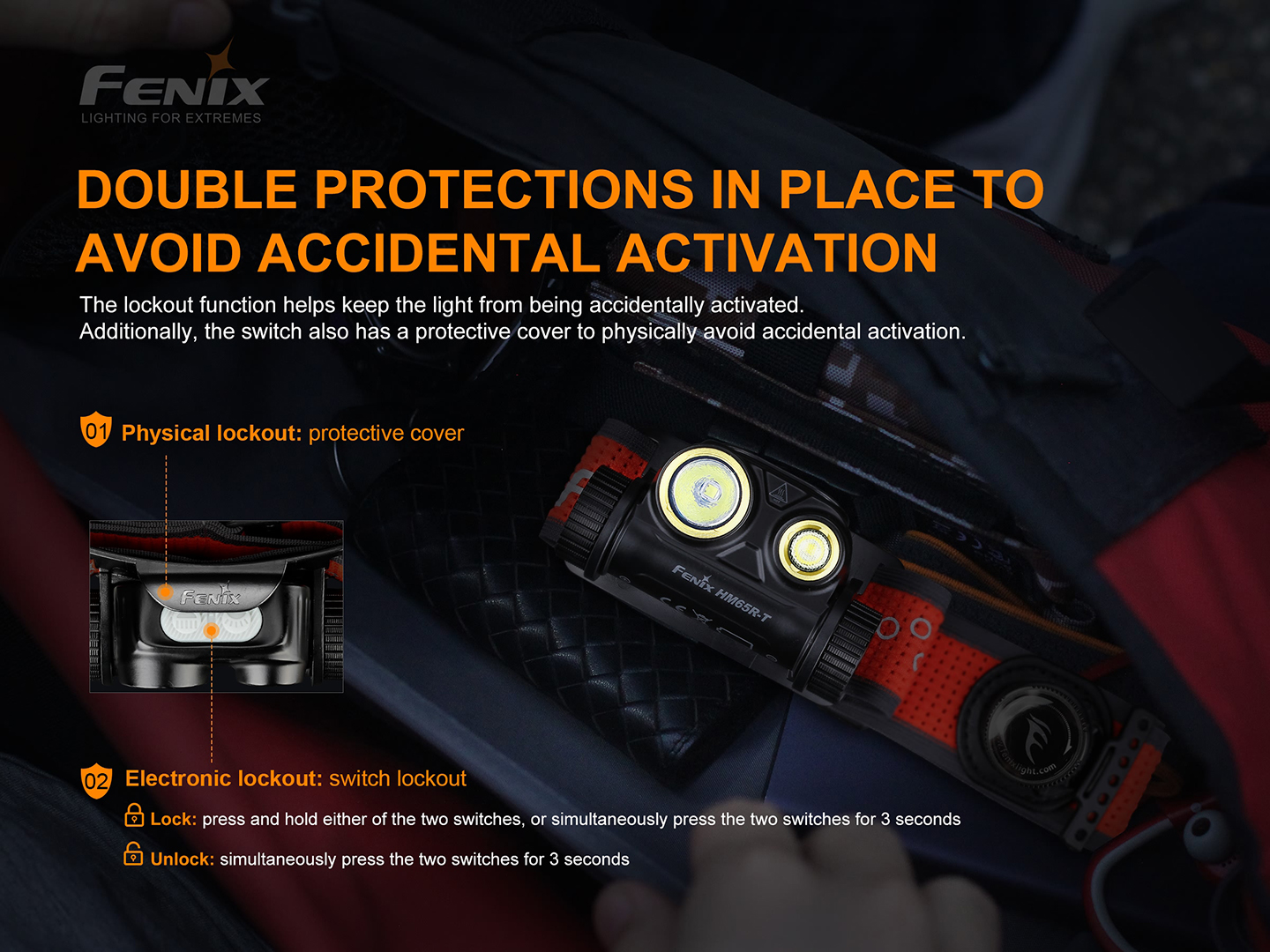 Đèn pin đội đầu Fenix HM65RT