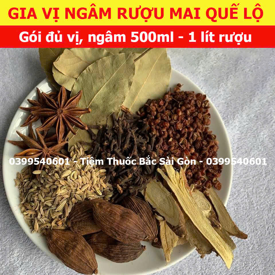 Nguyên Liệu Ngâm Mai Quế Lộ ( Mỗi gói ngâm 500ml - 1lit, đầy đủ nguyên liệu)