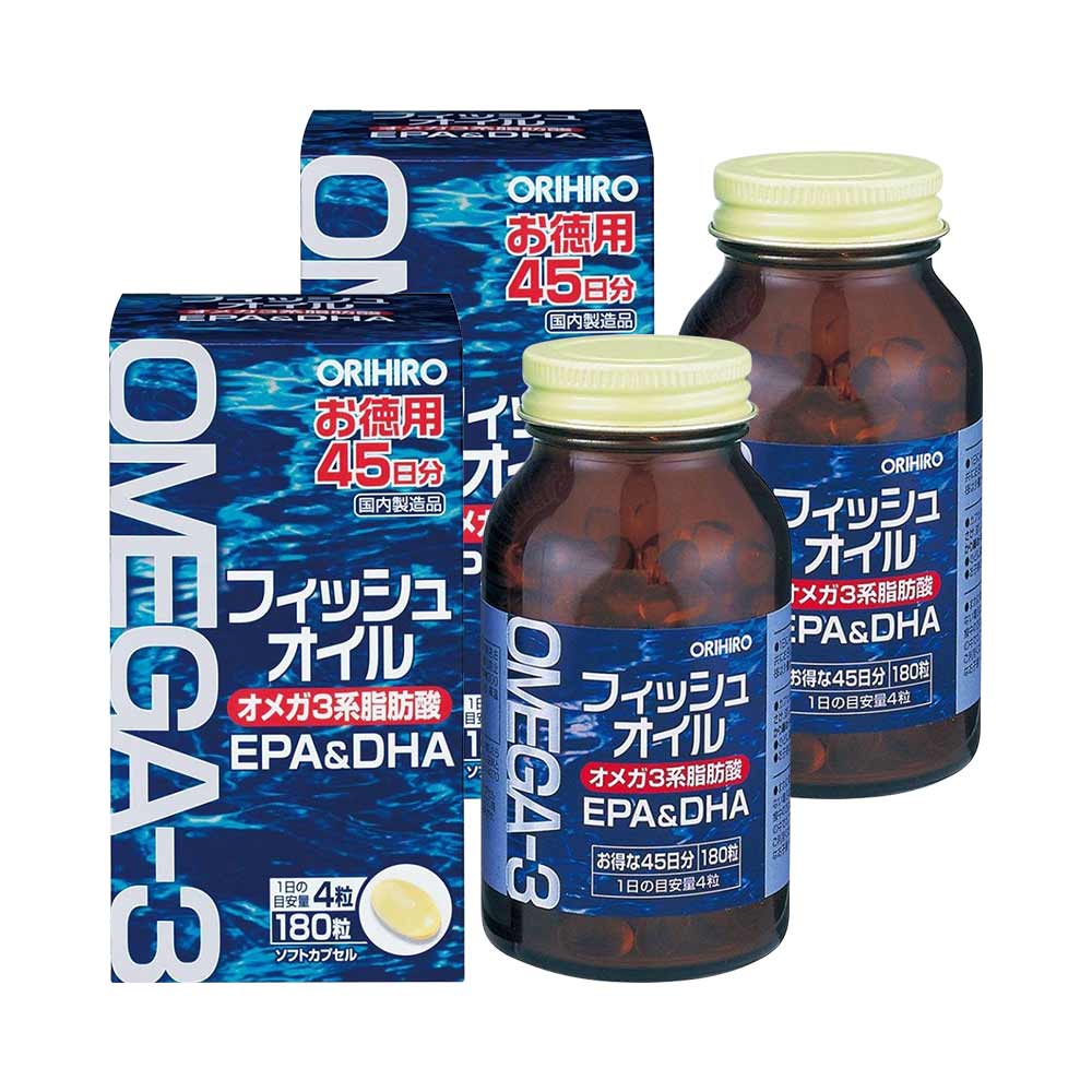 Viên uống Omega Orihiro 180 viên Nhật Bản bổ sung Omega và EPA giúp sáng