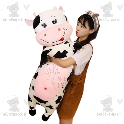 GỐI ÔM BÒ SỮA SIZE LỚN CAO CẤP VẢI MINISO SIÊU MỊN