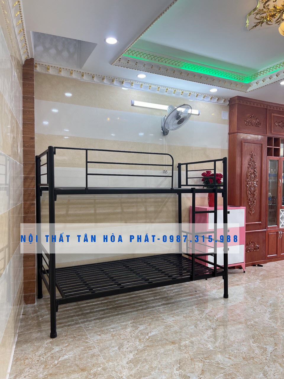 Giường sắt hai tầng cao cấp Tân Hóa Phát