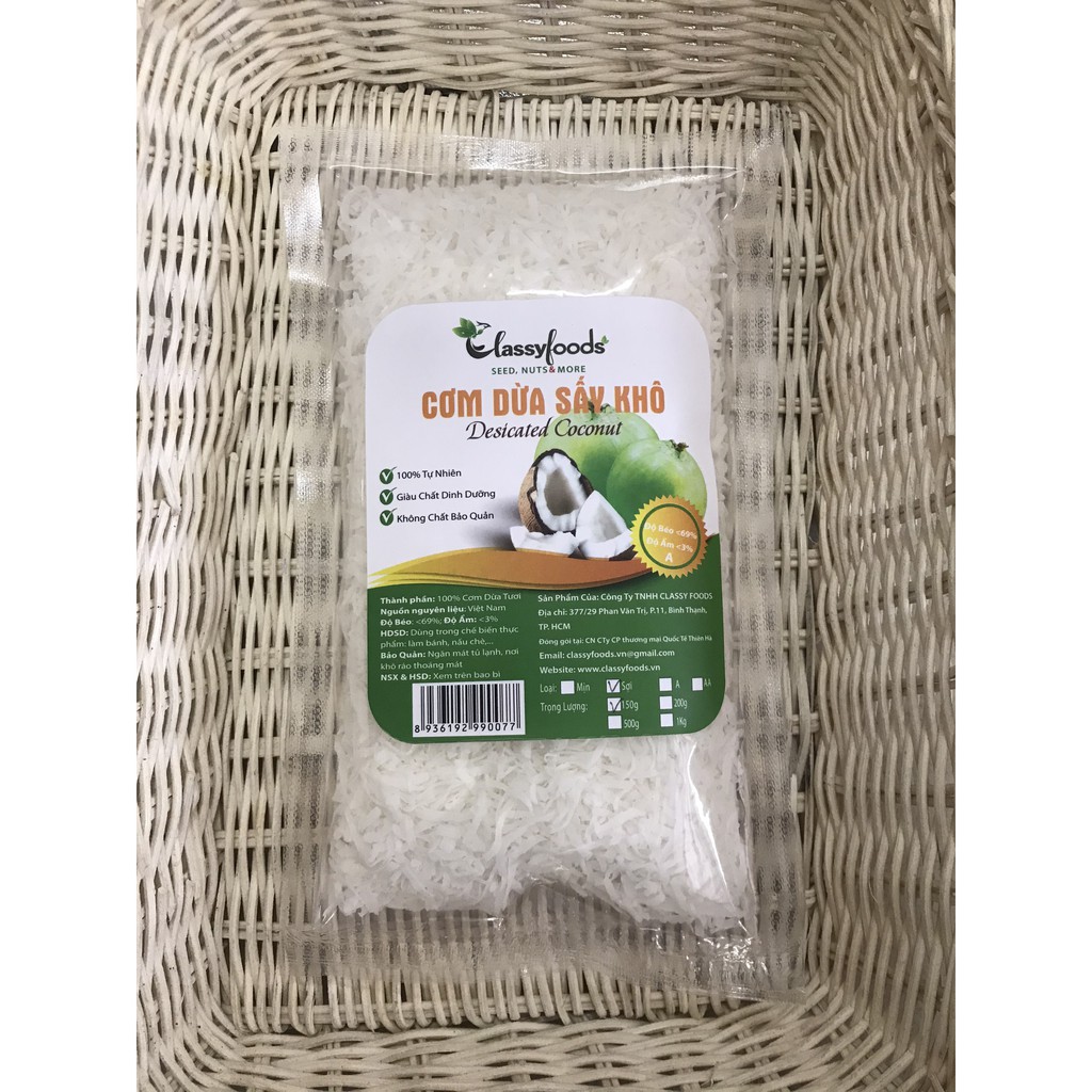 Cơm Dừa Sấy Dạng Sợi Gói 100gr / 200gr