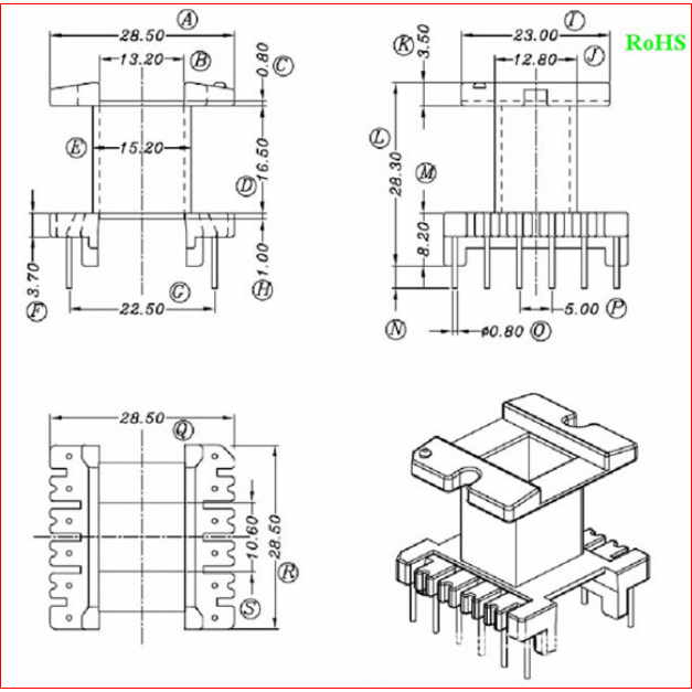 Combo 5 chiếc khuôn EE33 (6+6 chân) - LinhKien HD