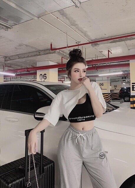 SÉT ÁO HAI MÓN CROPTOP XINH 1974