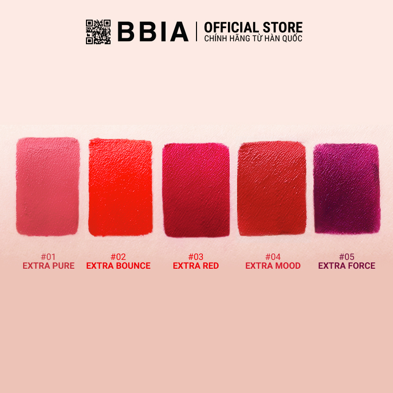 Son Kem Lì Bbia Last Velvet Lip Tint Version 1 (5 màu) 5g