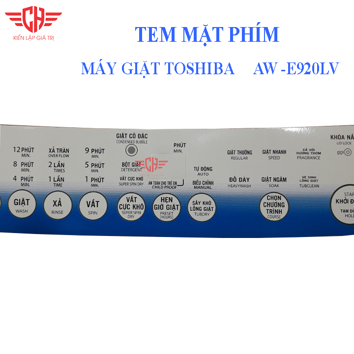 Tem phím máy giặt Toshiba E920LV