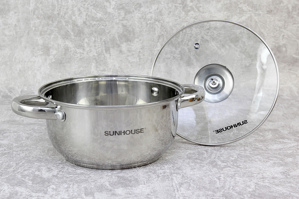 Nồi inox 3 đáy SUNHOUSE 16CM - 20 CM - 24CM