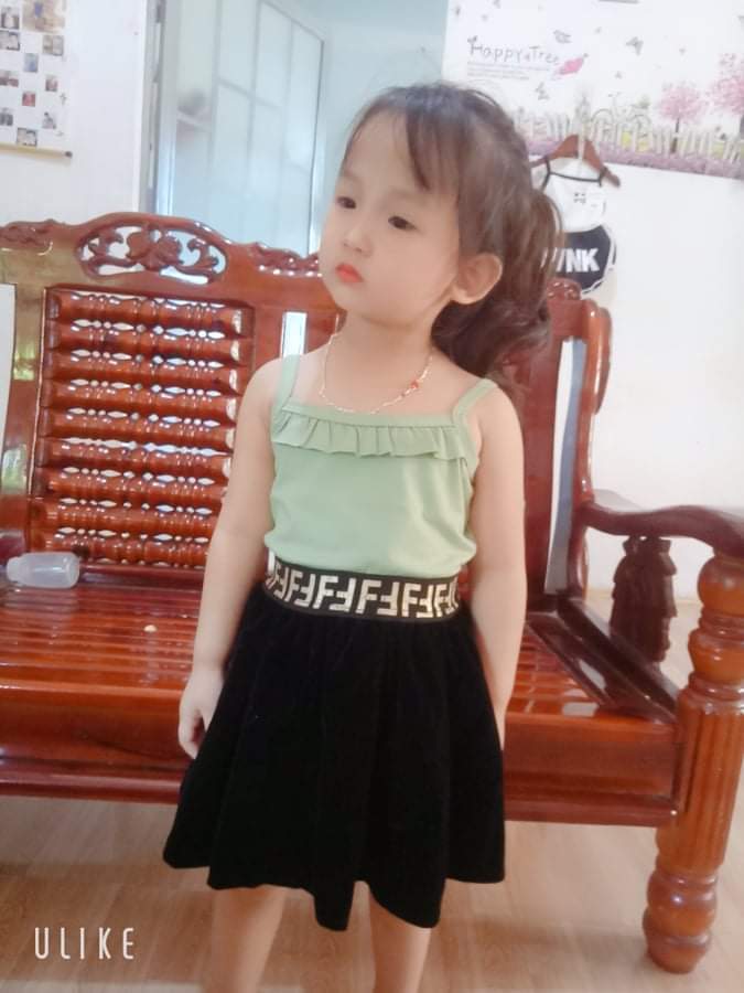 Sét 5 áo dây mịn mát cho bé gái