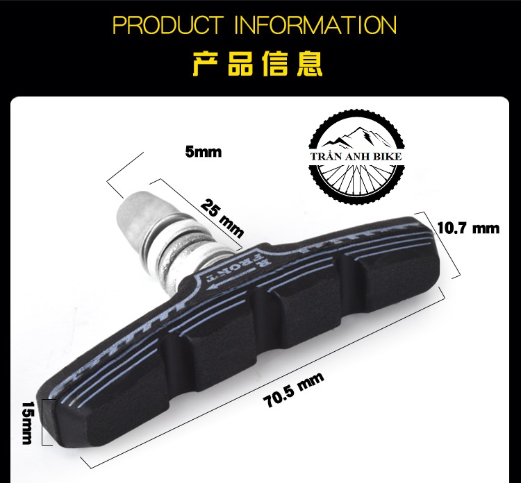 Cặp Gôm Má Phanh Thắng V Xe Đạp MTB, Road, Touring FMFXTR