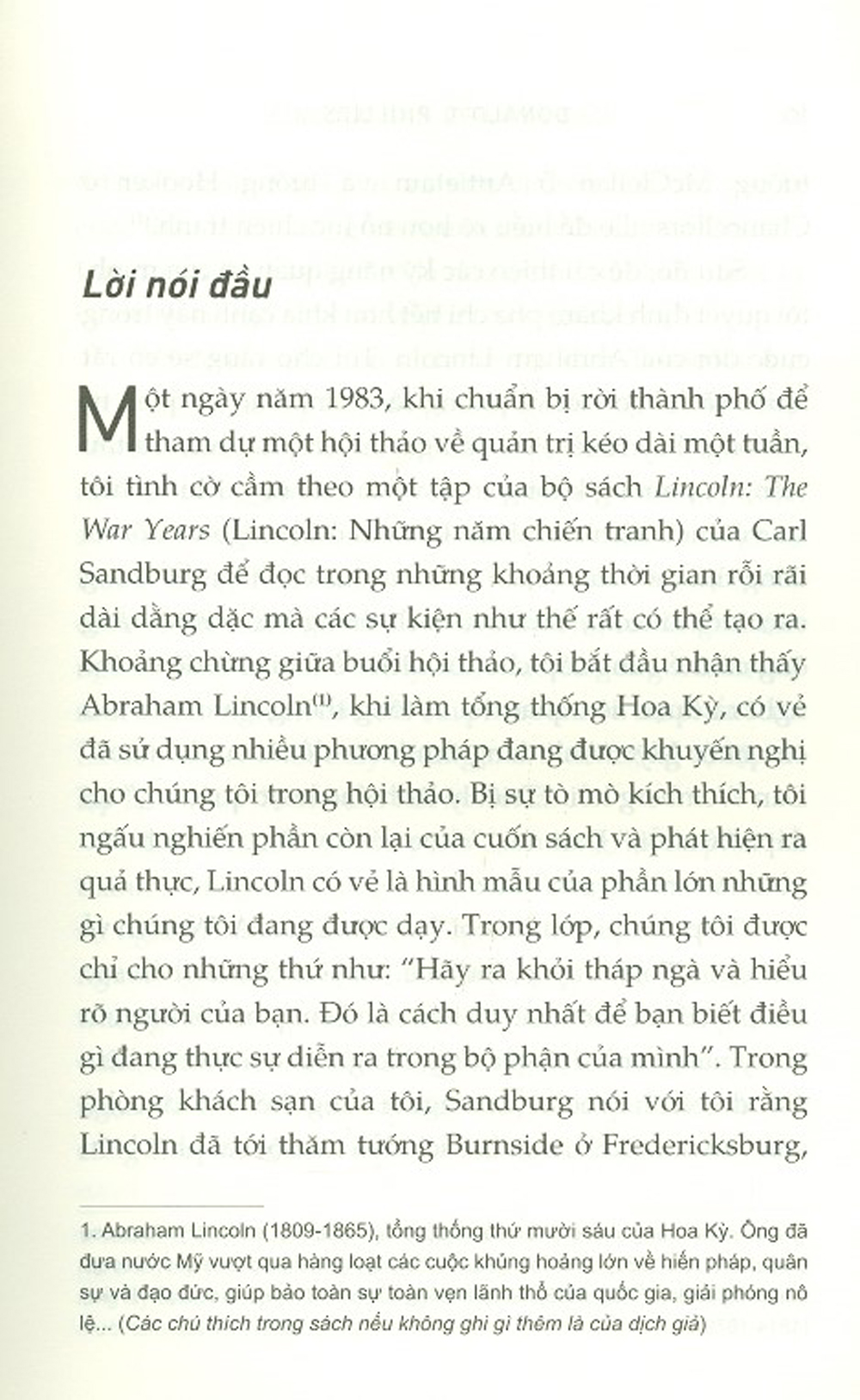 Lincoln Bàn Về Lãnh Đạo