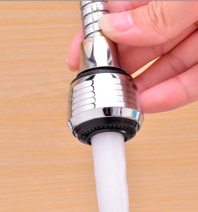 Vòi rửa chén bát xoay 360 độ,vòi inox nhựa cứng,3 chế độ,2 chế độ cao cấp