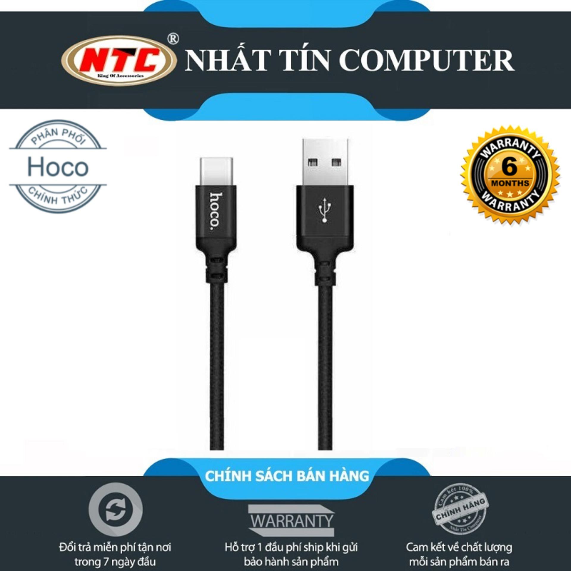 Cáp sạc dây dù Hoco X14 dài 2M cổng Type-C - Hãng phân phối chính thức