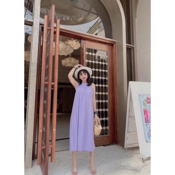 Váy đũi yếm Đầm Suông- Maxy đũi chất đũi lụa hàng đổ shop