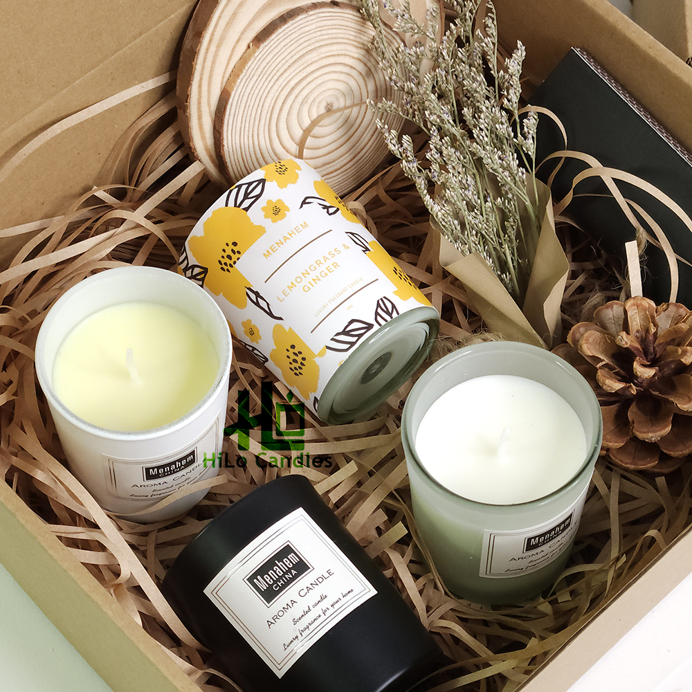 SET QUÀ TẶNG Sinh Nhật Tốt Nghiệp Năm Mới - Nến Thơm Aroma Menahem - HiLo Candles