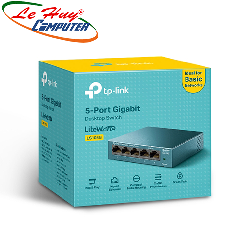 Thiết bị chia mạng tp-link ls105g 5 cổng rj45 10/100/1000mbps