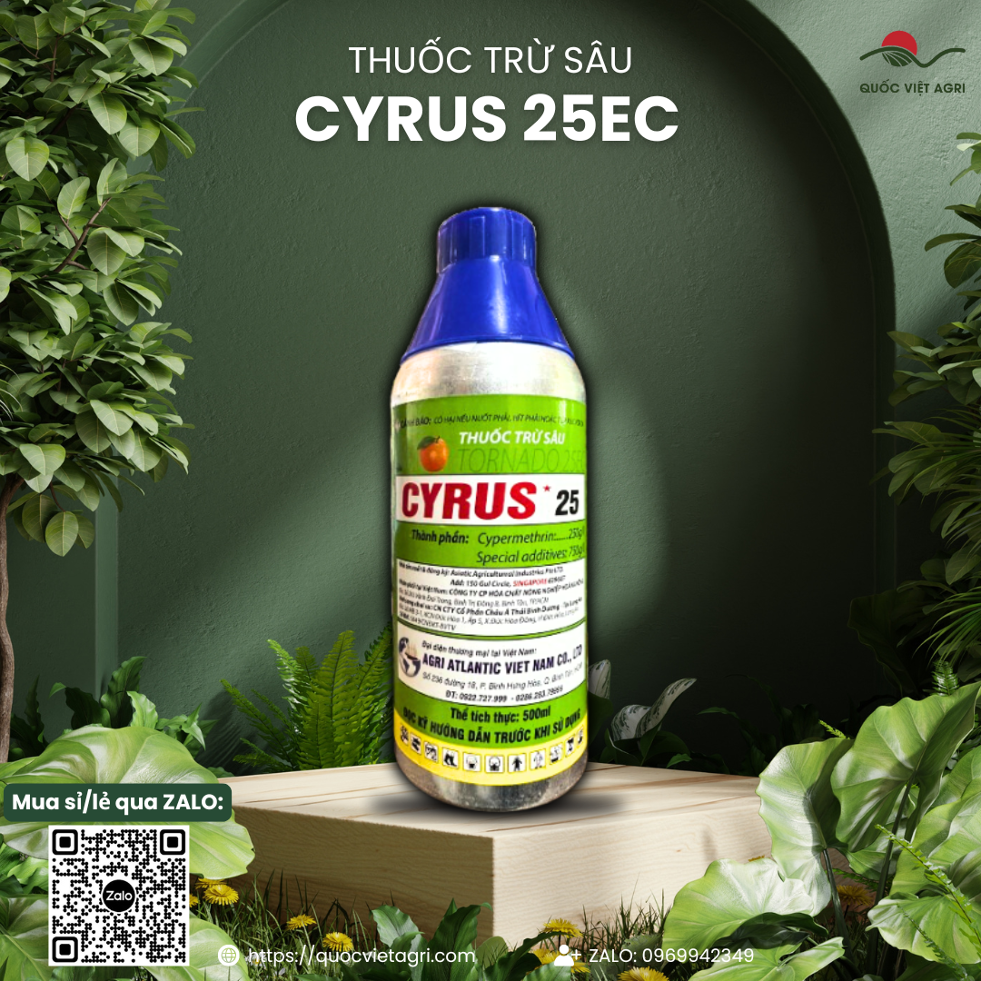 Thuốc trừ sâu CYRUS 25EC (500ml - 1L) - Cypermethrin 25%w/w CHÍNH HÃNG