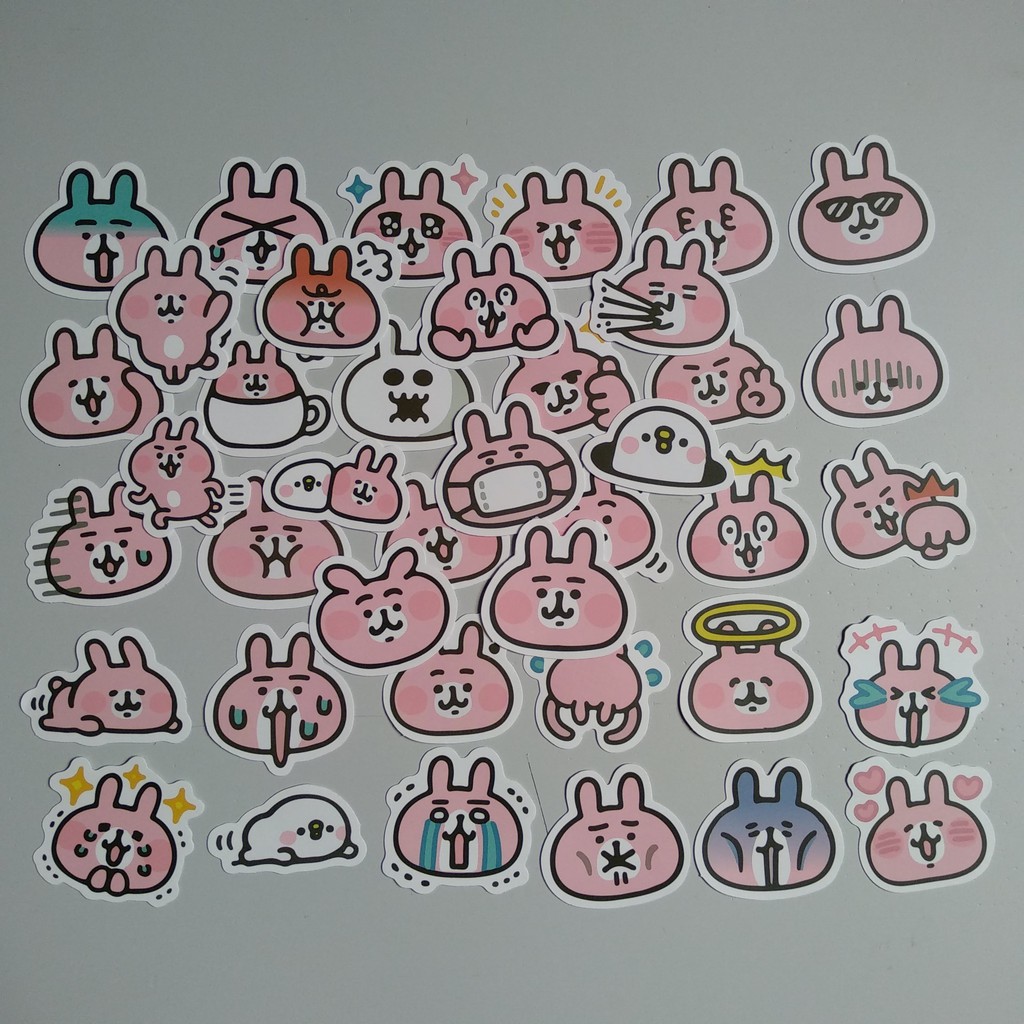 Set 30-80 Sticker Kanahei ảnh decal hình dán ép lụa