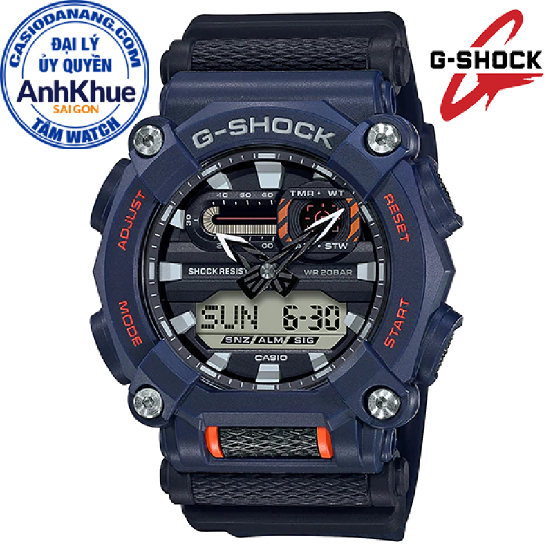 Đồng hồ nam dây nhựa Casio G-Shock chính hãng Anh Khuê GA-900-2ADR (49mm)