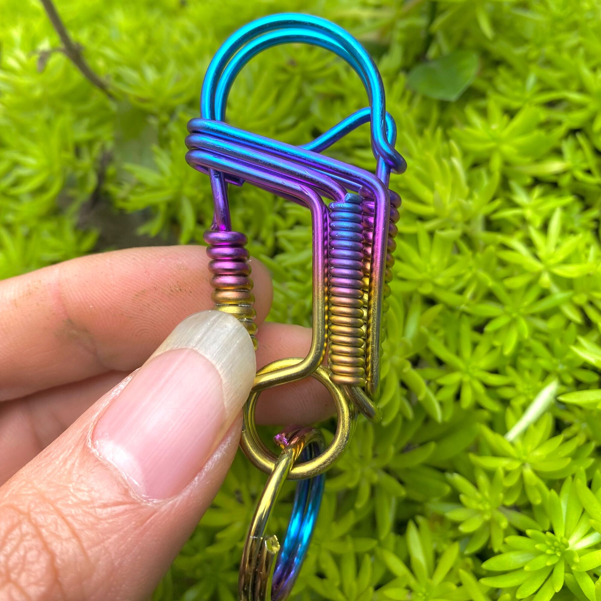 Edc simple Móc Khóa Titan Thủ Công Độc Lạ