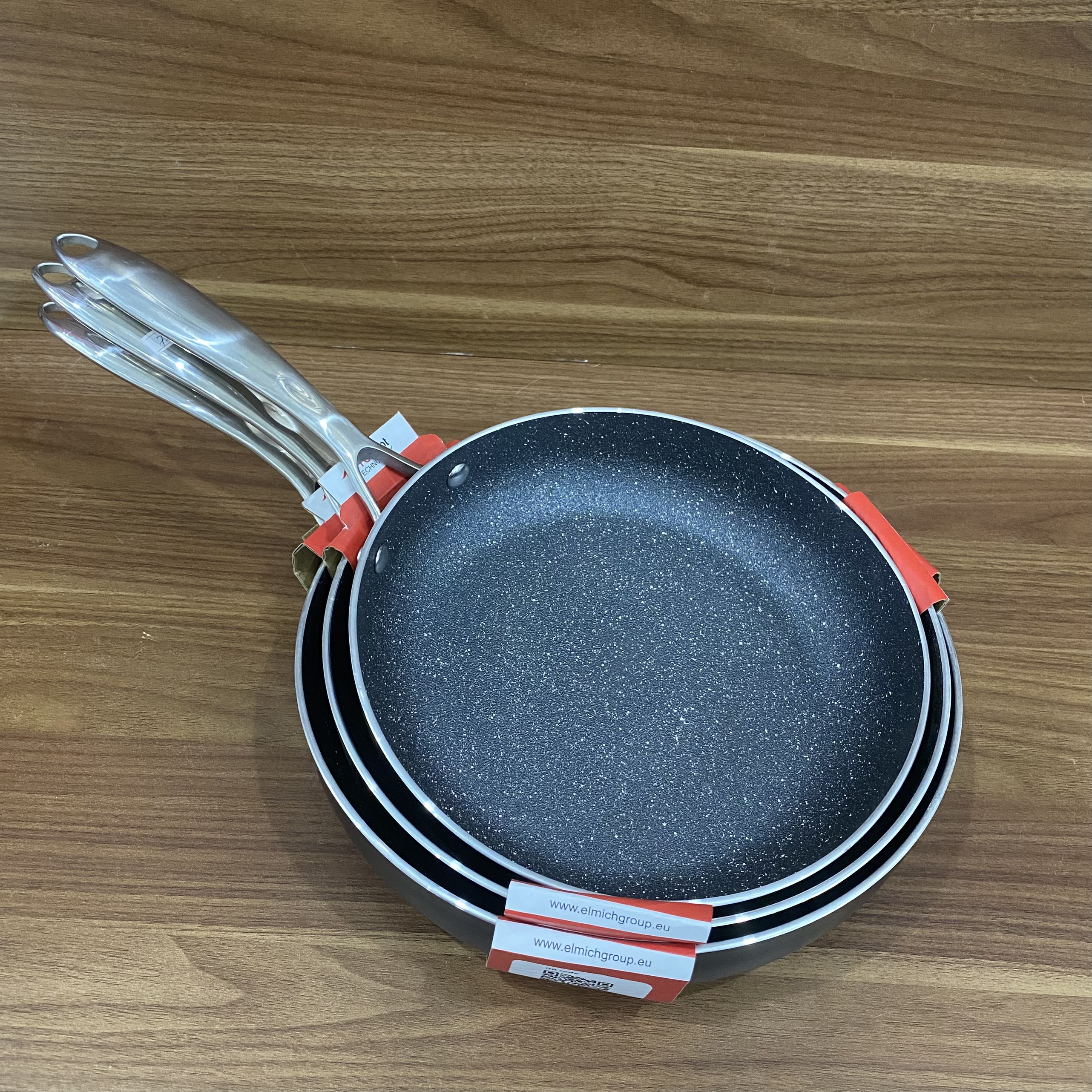 Chảo Chống Dính Vân Đá Đáy Từ Elmich Opal ( Size 20, 24, 26, 28cm)