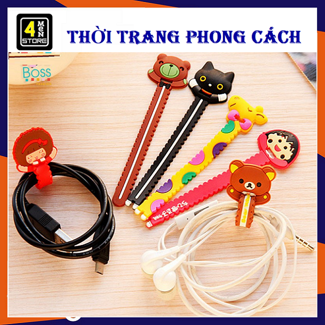 [HCM]⚡ Dây Quấn Buộc Tai NgheCáp Sạc Hình Thú - Dây Cuốn Bảo Vệ Dây Sạc Tai Nghe Hình Thú Giúp Tiết Kiệm Không Gian ⚡