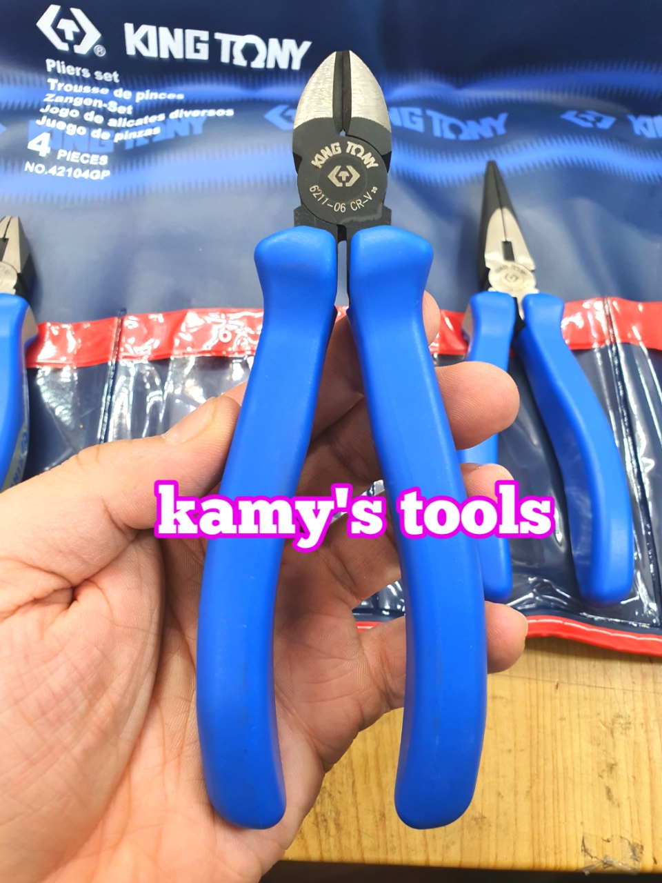 [HCM]Bộ kìm 4 cái Kingtony model 42104GP01 (Kìm cắt điện nhọn mỏ quạ)