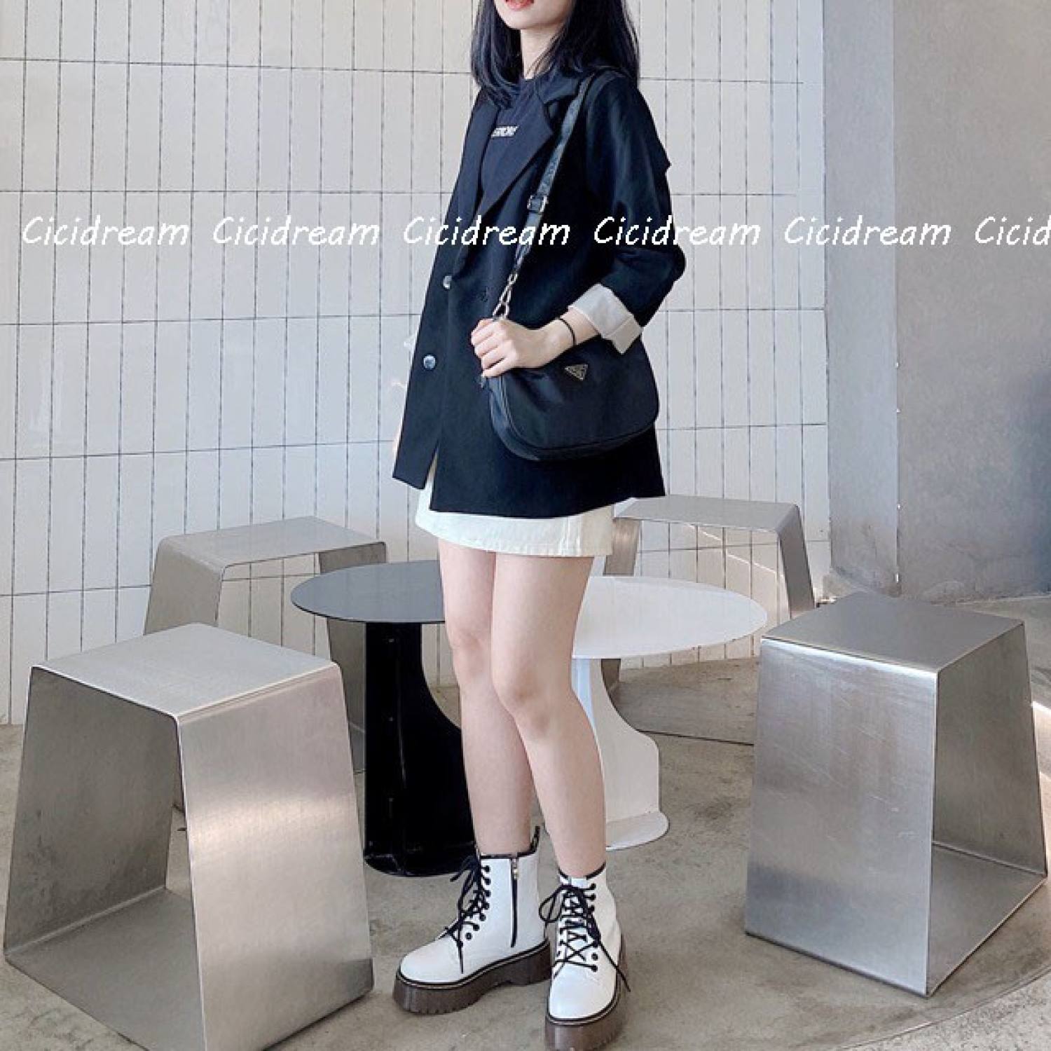 Áo blazer hàn quốc 2 lớp túi nắp . cicidream