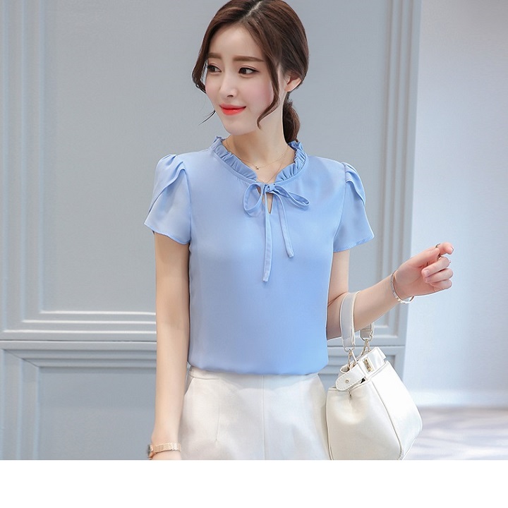 Áo kiểu nữ cổ bèo tay búp sen siêu đẹp