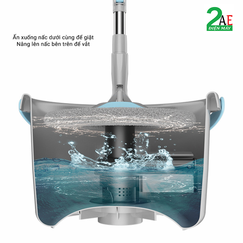Cây lau nhà 360 độ đầu tròn