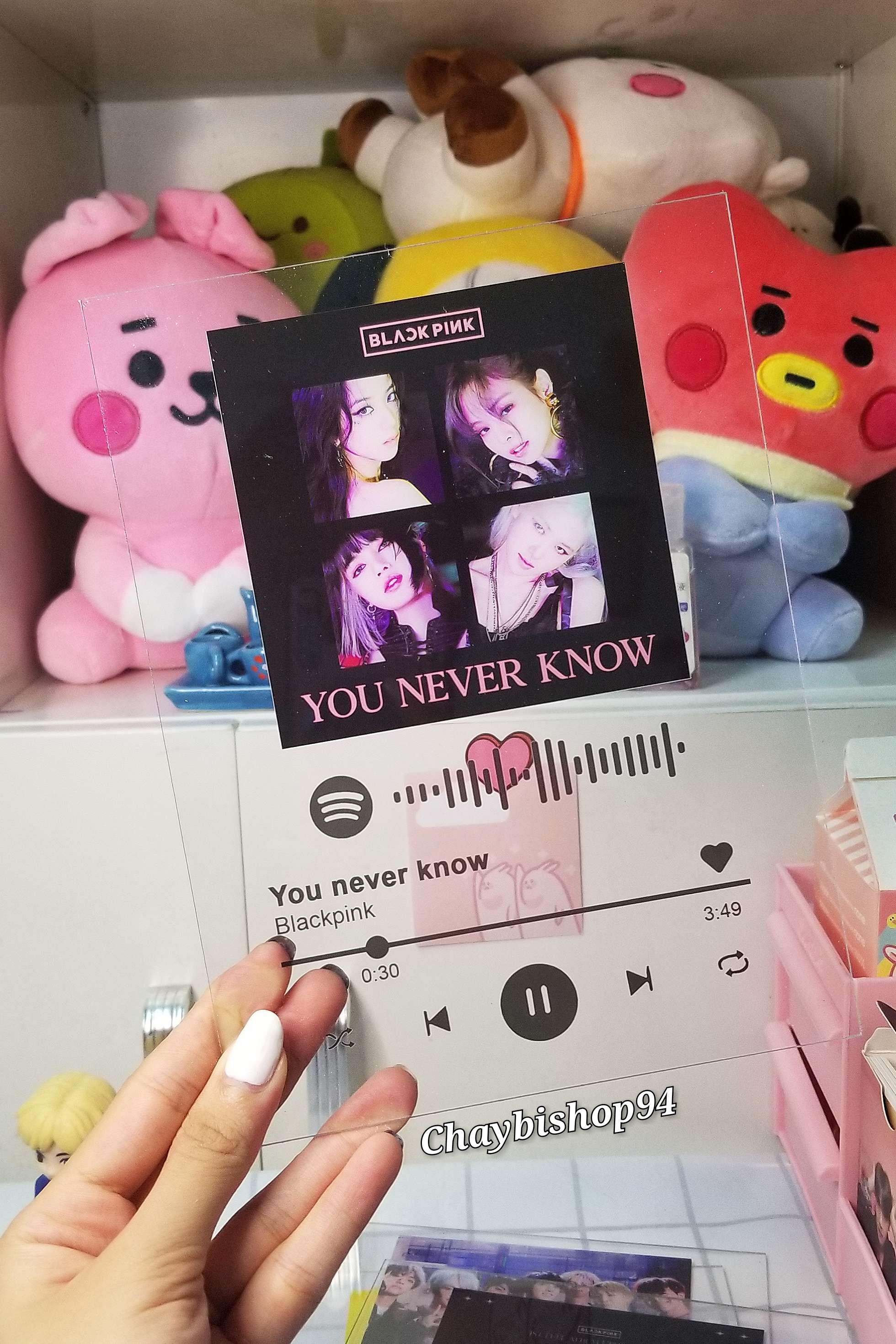Khung ảnh mica spotify size A5 BTS BLACKINK IU