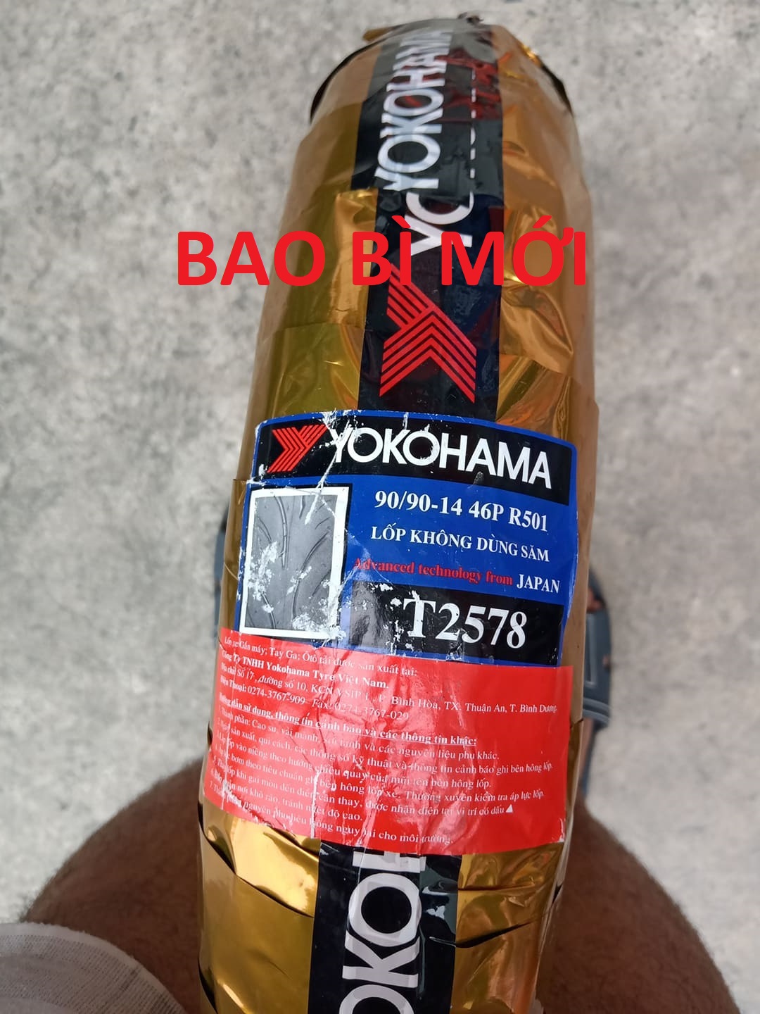 Lốp xe máy YOKOHAMA 90/90-14