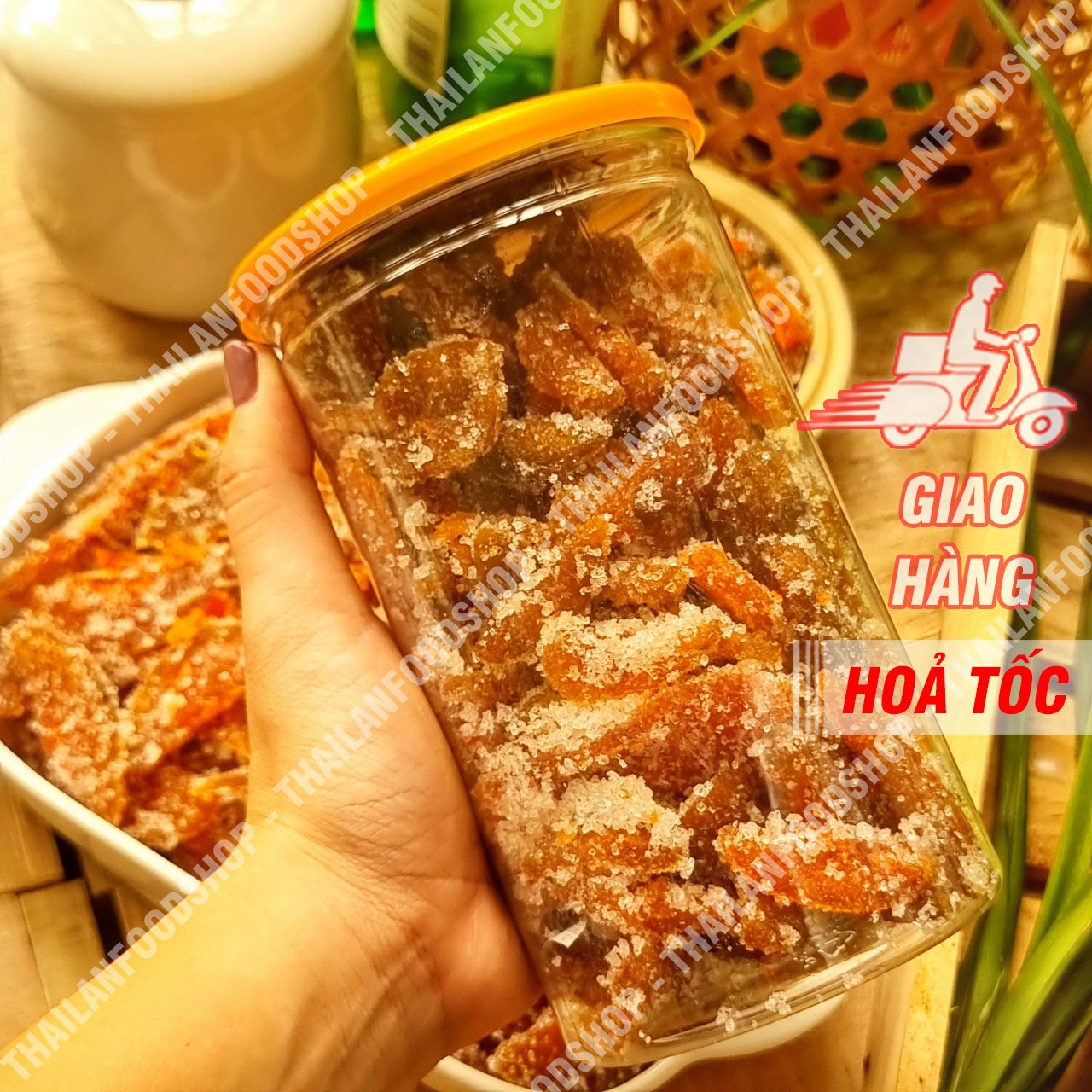 Mứt Cóc Cay Chẻ Lát - Lon 500gr